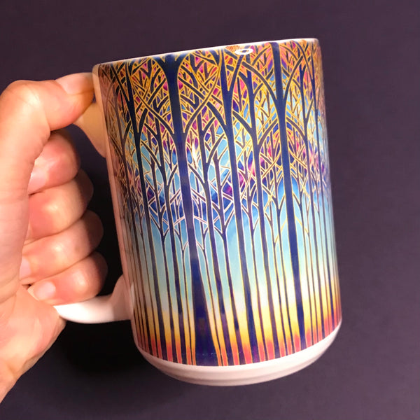 Stunning Cathedral Trees Extra Large Mug and Coaster - Woodland Mug Set - Mug Gift