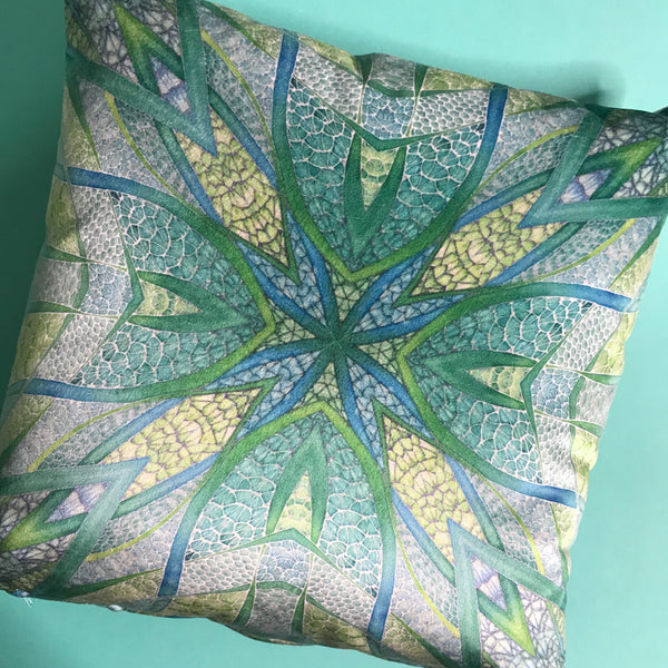 Mint Green Velvet Cushion - Luxury Green Velvet Fabric - Mint Teal Apple pillow