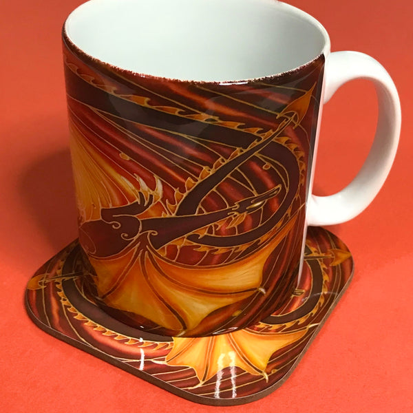 Sun Dragons Mug and Coaster Box Set - Dragon Mug - Game of Thrones Gift