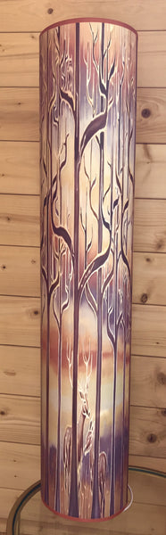 Deco trees Contemporary Floor Lamp 1m tube  - Beautiful Art Lamp - Caramel Atmospheric lighting