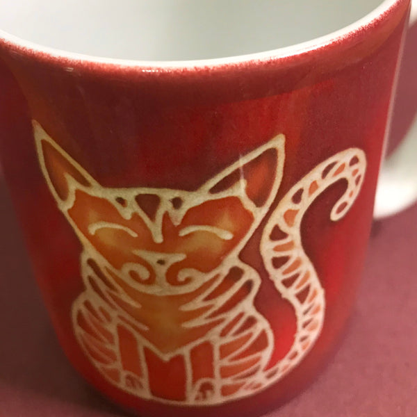 Ginger Cat Mug and Coaster box set or mug only - Red Mug Set - Mug Gift