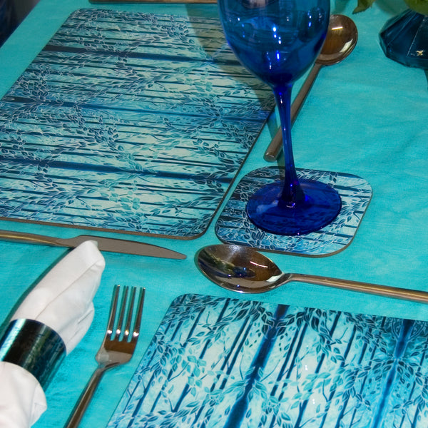 Teal Green Blue Glass Chopping Boards Tableware - Woods Placemats & Coasters - High Quality Table Mats - Teal Green Blue Glass Chopping Boards Tableware
